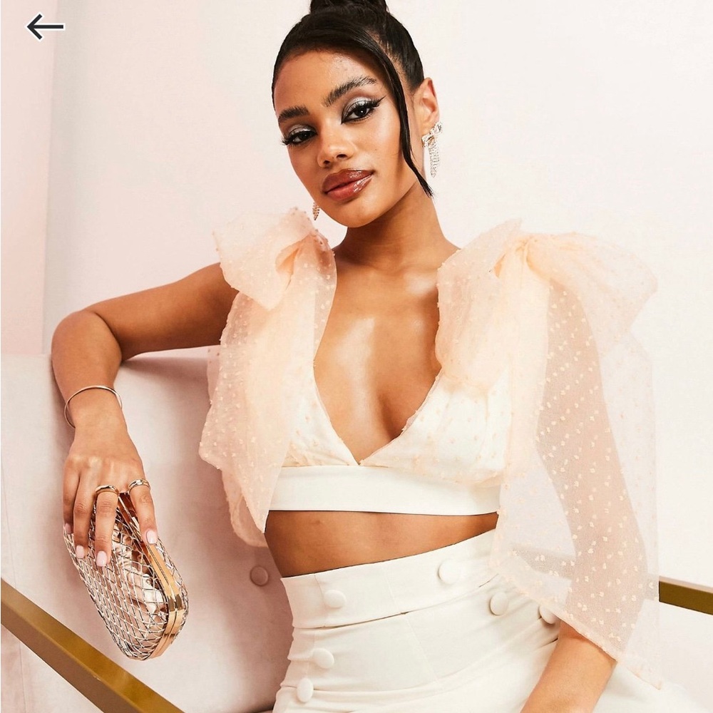 ASOS bow crop top